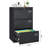 Filing Cabinet Lateral File Cabinet 3 Drawer, Blcak Locking Metal File Cabinets Three Drawer, Office Filing Cabinet With Lock Drawers For Home Office/Legal/Letter/A4/F4-123994437