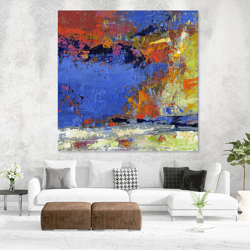 Reproduction d’art sur toile, "New England Autumn" par Janet Boivin, H 54 po x l 54 po x P 1,5 po