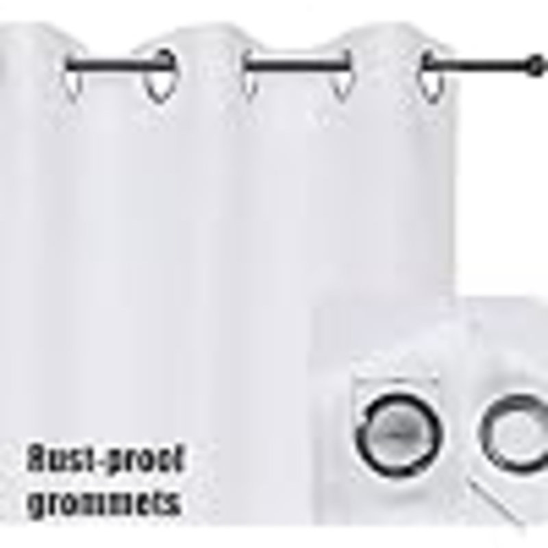 Rideaux d'extérieur imperméables pour la terrasse, rideaux d'extérieur à œillets pour porche, abri de jardin, terrasse, 1 panneau, 54 po x 84 po, blanc