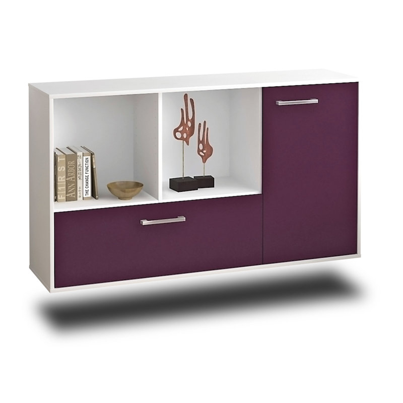 Palmdale Unfinished TV Stand for TVs up to 70", Purple/White