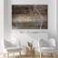 «Leaves Blown Away By Wind From Tree Wood Effect Rustic Large», reproduction d'art sur toile encadrée-391393090-331399898-290561115