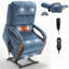 Fauteuil inclinable Power Lift avec accoudoirs en bois massif, massage thermique et mécanisme de mouvement robuste-294241330