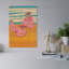 Pink Striped Beach Day Modern Beach Ocean Wall Art Print 1 Piece Wrapped Canvas Wall Art-1928717326