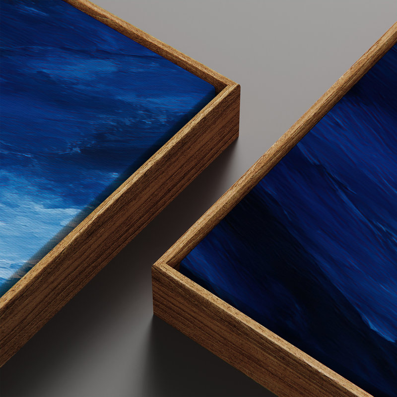 «Vintage Landscape Wall Art», ensemble de 2 toiles encadrées 20 x 60 pouces, Naturel