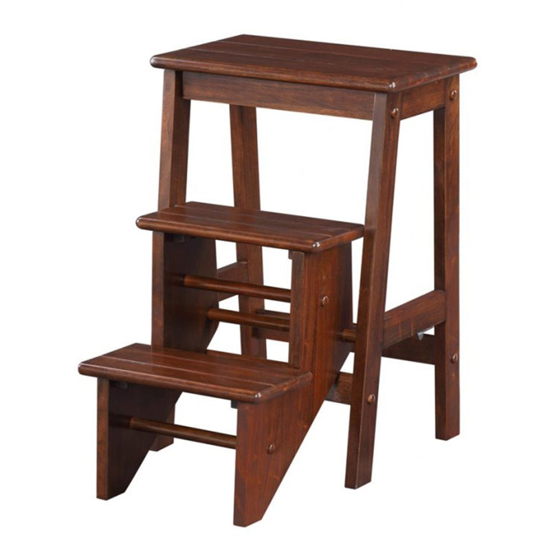 Tabouret décoratif pliant en bois massif Elledge