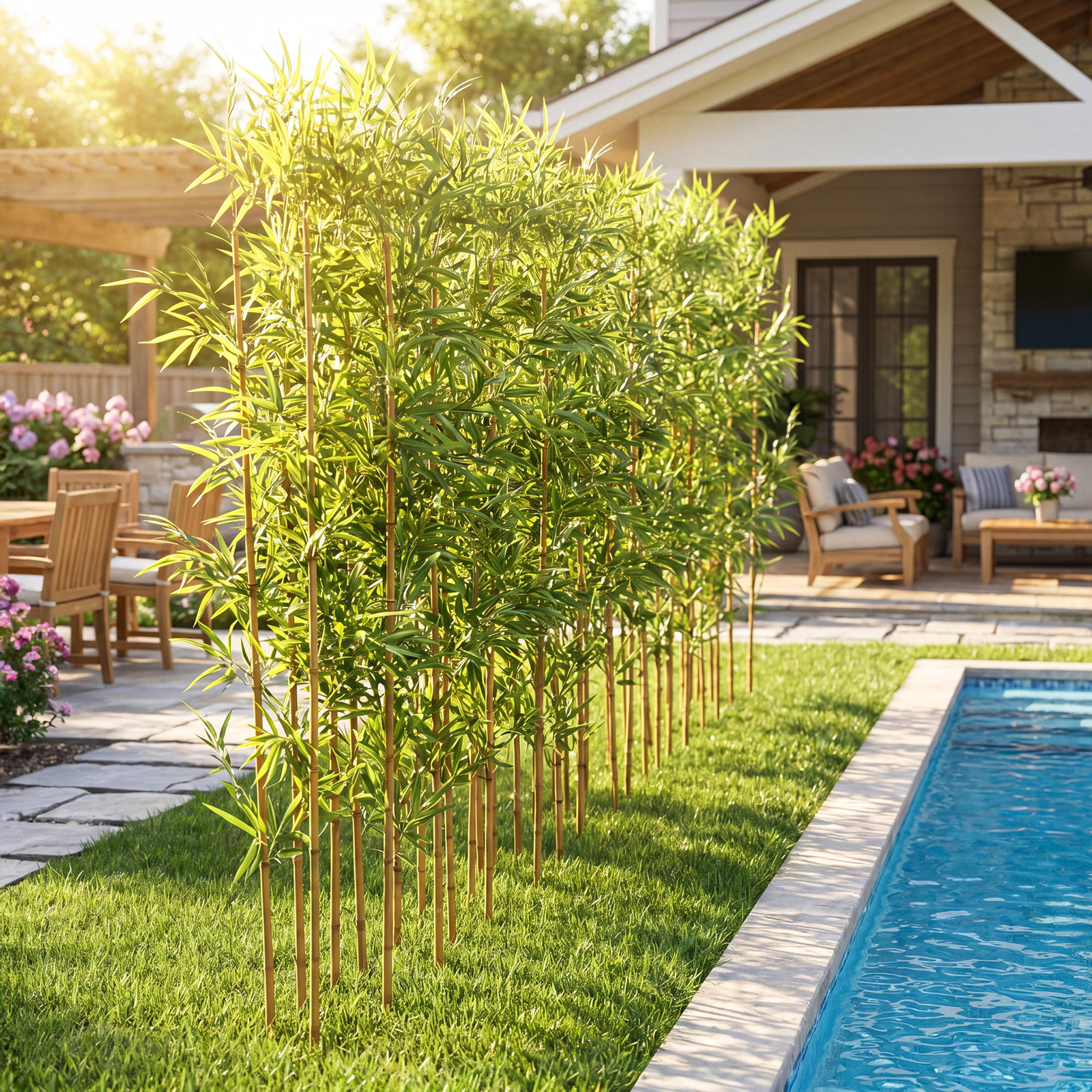 Adcock Bamboo Hedge, 72" H x 15" W x 15" D, 36