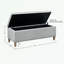 Banc de rangement rembourré en mélange de polyester Bibian