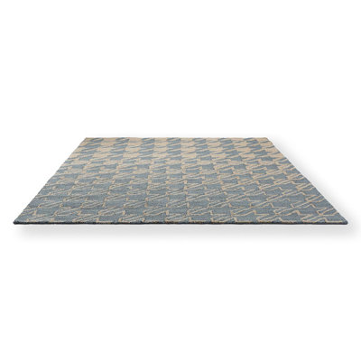 Area Rug in Washed Blue/Beige