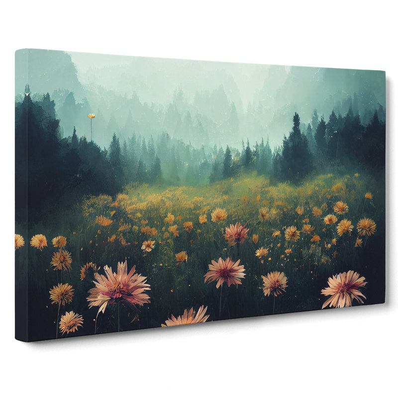 Flower Field Vol.2 - Wrapped Canvas Print, 50cm H x 76cm W x 3cm D