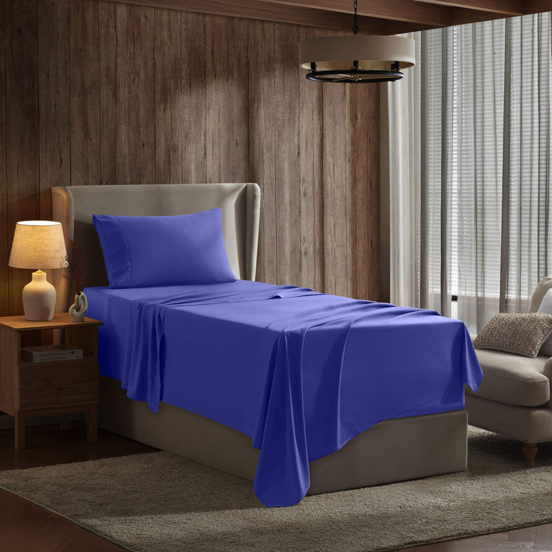 Ensemble de draps ultra doux et respirant Hotel Collection, Bleu royal, Très grand simple