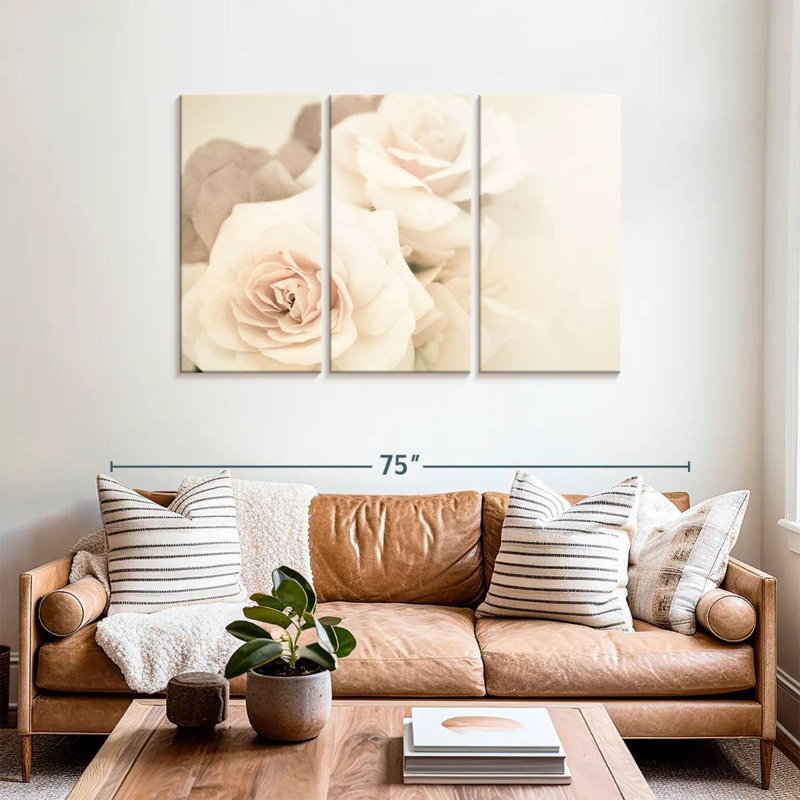 Harnek, roses rétro douces, H 36 po x l 57 po