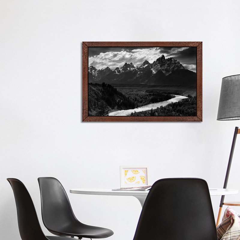 Ansel Adams - Print on Canvas, 101.6 cm H x 66.04 cm W, Brown Framed