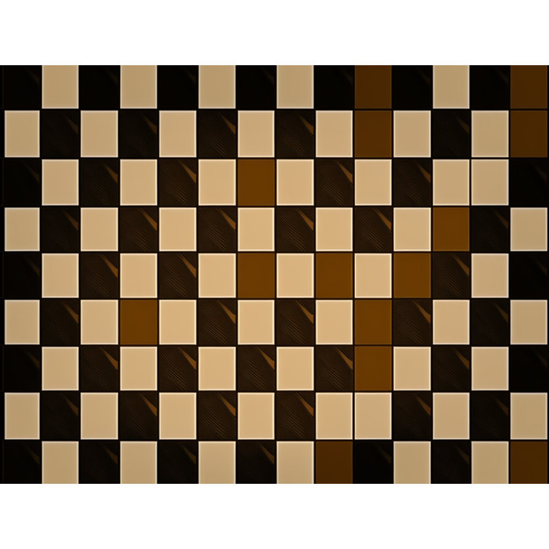 Polyester Comforter, Twin Comforter, Black/Brown Checkered