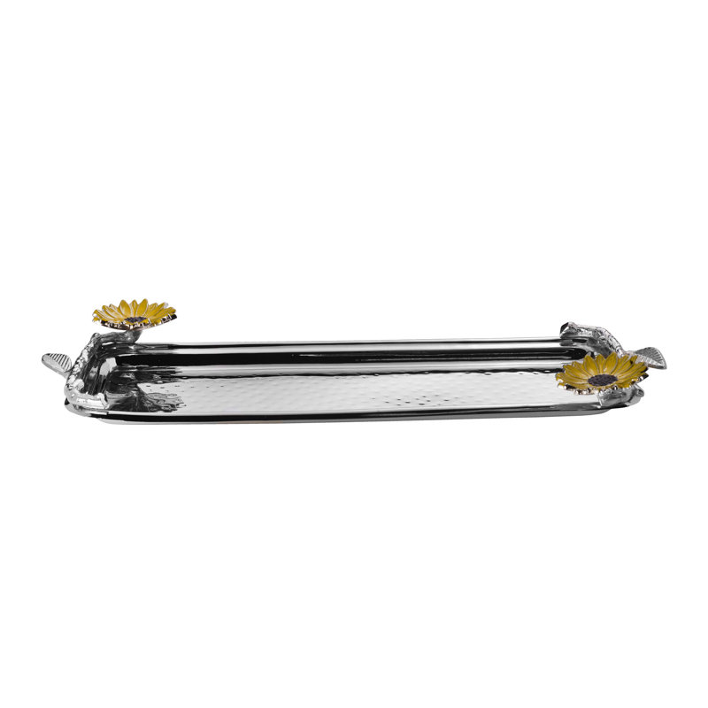 Mikasa Sunflower Stainless Steel Long Serving Tray