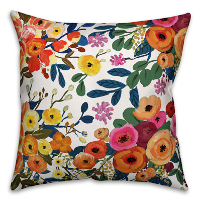 Coussin décoratif floral d'intérieur / extérieur Summer Wild