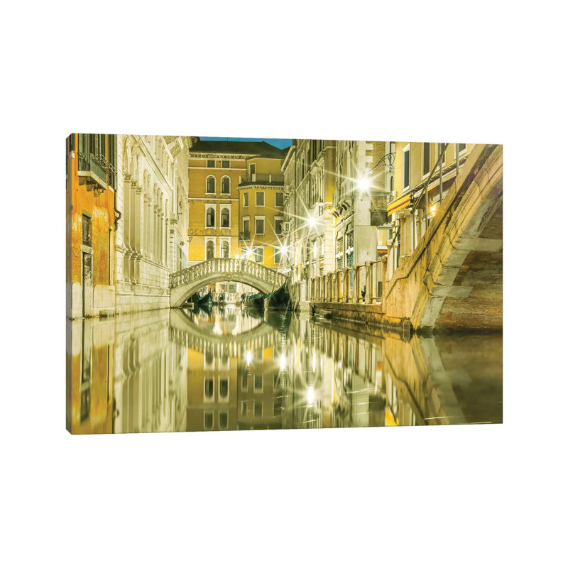 Venice, Italy, Canal Reflections by Mark Paulda - Wrapped Canvas Print, 20.32cm H x 30.48cm W x 1.91cm D