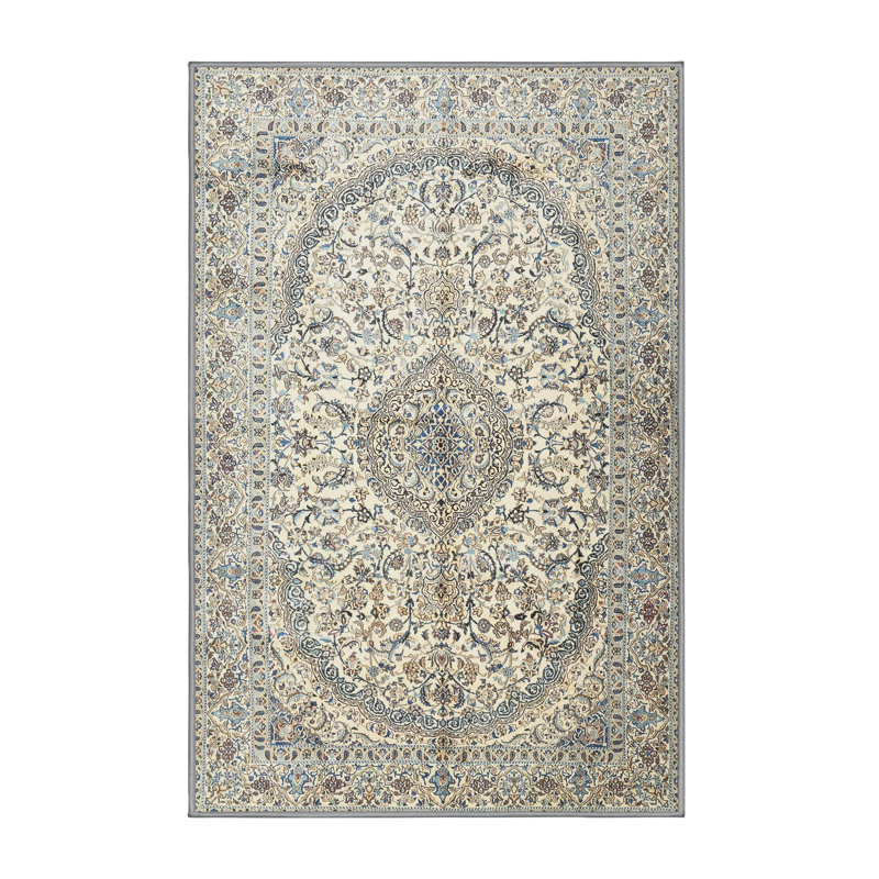 Tapis traditionnel gris / noir Cundick, Rectangle 4 pi x 6 pi