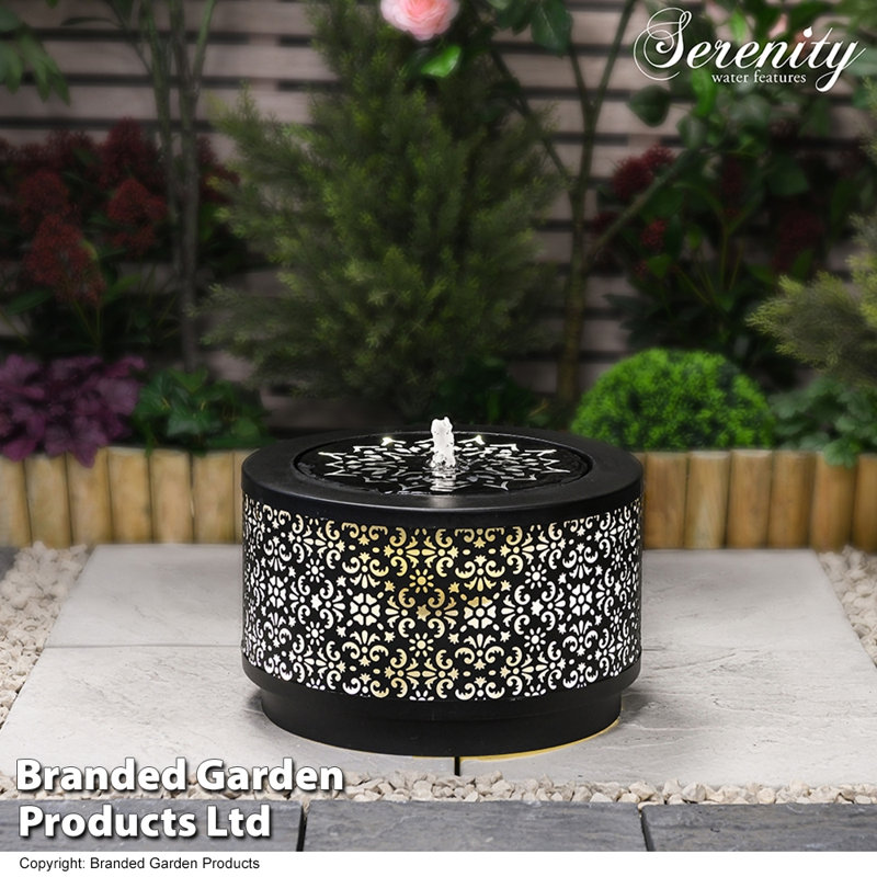 Gilda Outdoor Metal Fountain with Lights