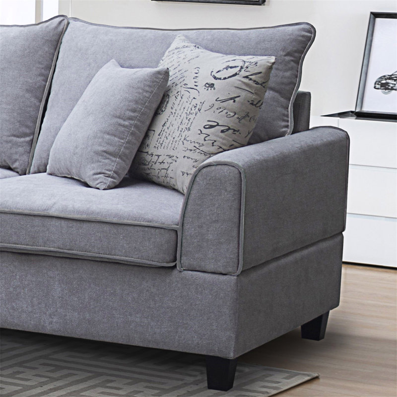 Canapé modulaire avec méridienne orientée à gauche et repose-pieds avec rangement