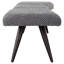 Banc en tissu gris anthracite Preslee