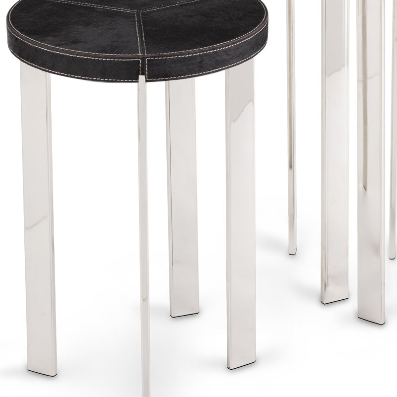 Andres Nesting End Table, Nickel