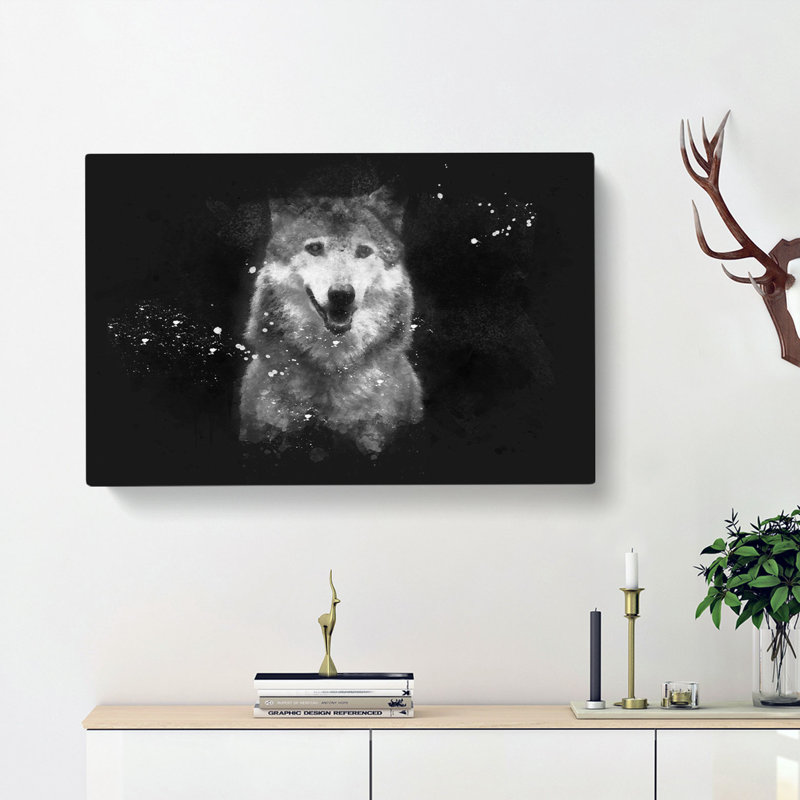 Wolf Portrait - Wrapped Canvas, 50cm H x 76cm W x 3cm D