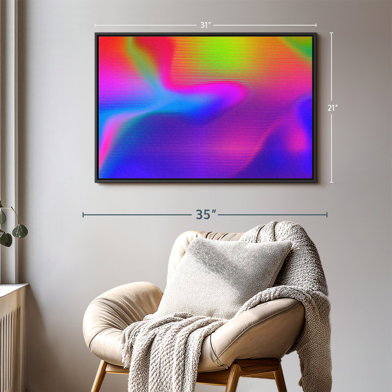 Abstract Rainbow Screen Canvas Print, 21" H x 31" W
