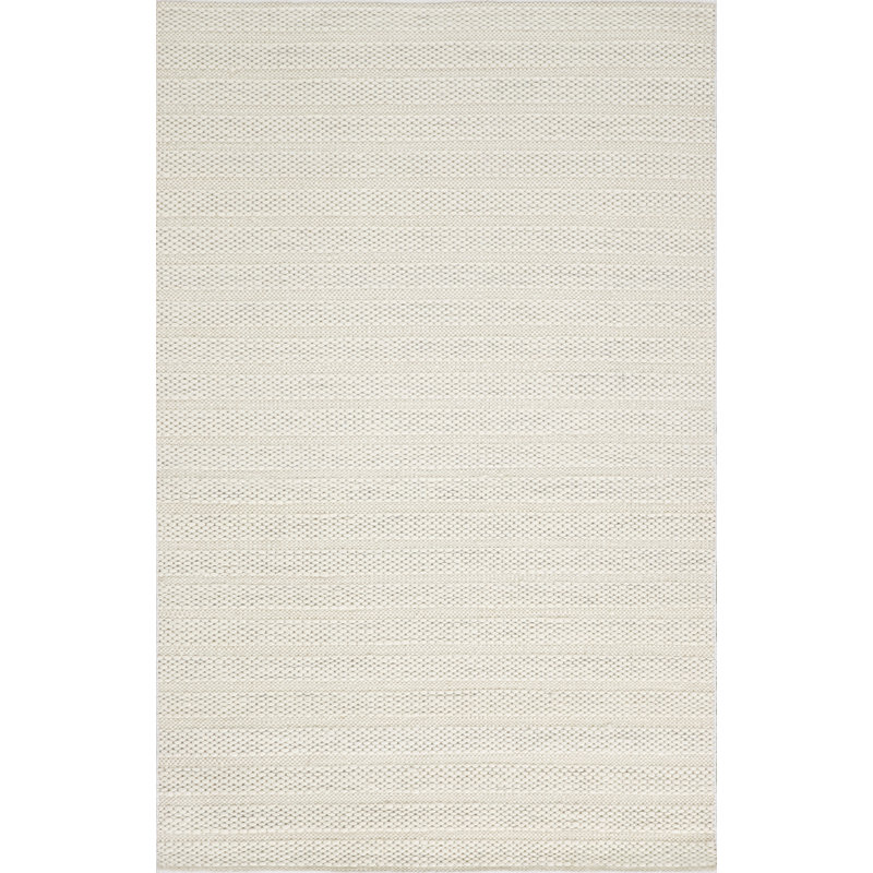 Textures Wool Area Rug in Ivory, Rectangle 5' x 8'