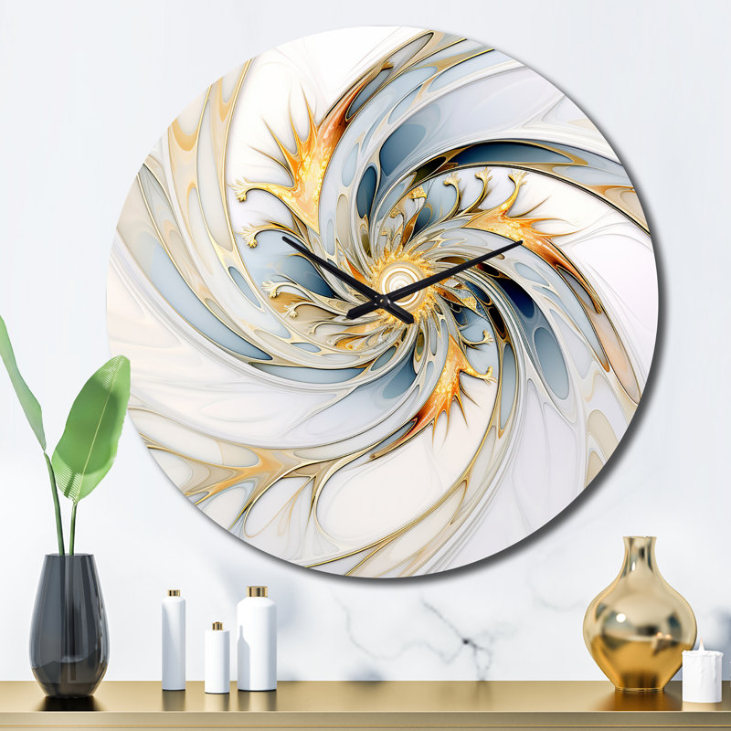 Horloge murale Fractal Flower Joy, Grand