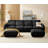Modular Sectional Sofa,  Comfy Cloud Couch Convertible U Shaped Sofa Couch With 2 Ottoman-1750799098