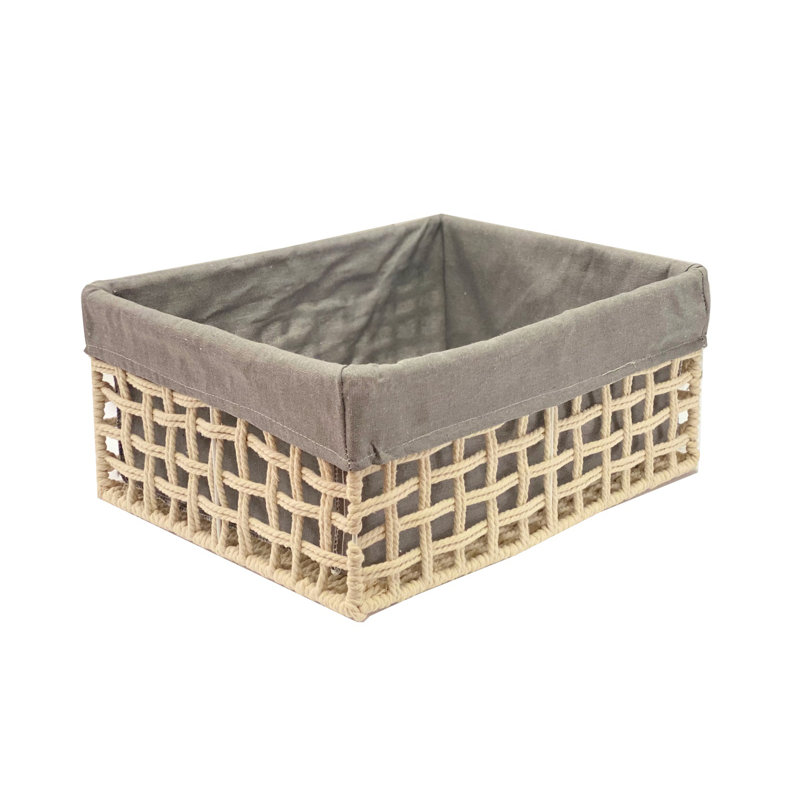 Brambly Cottage Decorative Basket, 12cm H x 30cm W x 21cm D, Beige