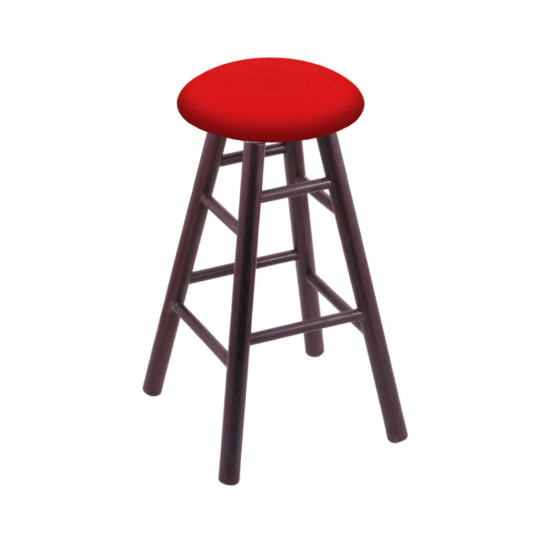 Tabouret pivotant très haut de 36 po, Chêne cerisier foncé, Rouge Canter