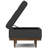 Mariah 34"W Upholstered Coffee Table Storage Ottoman with Lift Top and Solid Wood Legs
