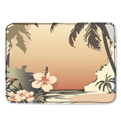 Tapis de bain tropical