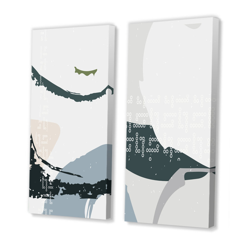 «Abstract Minimalist I», ensemble de 2 impressions, Toile tendue, H 20 po x l 24 po x P 1 po