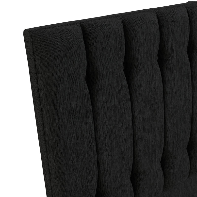 Maura Upholstered Headboard, Black, Super King (6')