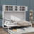 Full-Sized Wall/Murphy Bed Equipped With Overhead Storage Units