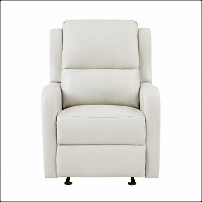 Faux Leather Glider Reclining Chair For Living Room, Comfortable Seating With Gentle Motion And Modern Design