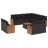  Garden Sofa Set Black