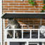 Maison pour chat d'extérieur en bois, abri pour chat avec toit d'asphalte-126485345