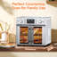 Four grille-pain à friteuse en acier inoxydable 29,5 pte avec commandes numériques, four à convection de comptoir 7-en-1, 1700 W pour la cuisine familiale