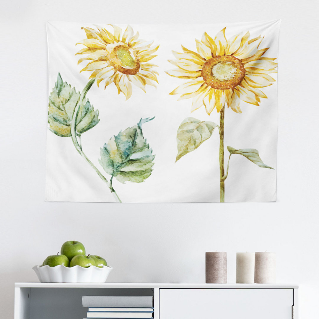 Wandbehang Verlockende Sonnenblumen Sommer inspiriertes Design Landwirtschaft