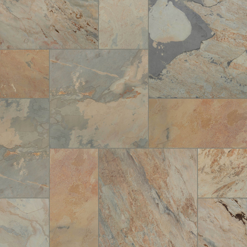 Harvest Gauged Slate Pattern Kit Floor and Wall Tile