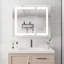 Armoire à pharmacie 36 po x 30 po avec miroir de meuble-lavabo à DEL, anti-buée, encastrée ou à fixation en surface, grande porte à double porte de rangement 3000K ~ 6000K avec interrupteur tactile