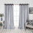 Fortuna Brockham Solid Tulle Overlay Room Darkening Grommet Curtain Panels-1636279544-1636324682