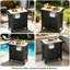 Chariot de gril d'extérieur avec armoire de rangement Aoole, chariot d'îlot de cuisine mobile 3-en-1, station de cuisson de gril d'extérieur avec comptoir en acier inoxydable, roulettes et tables d'appoint pliantes pour patio-135545675