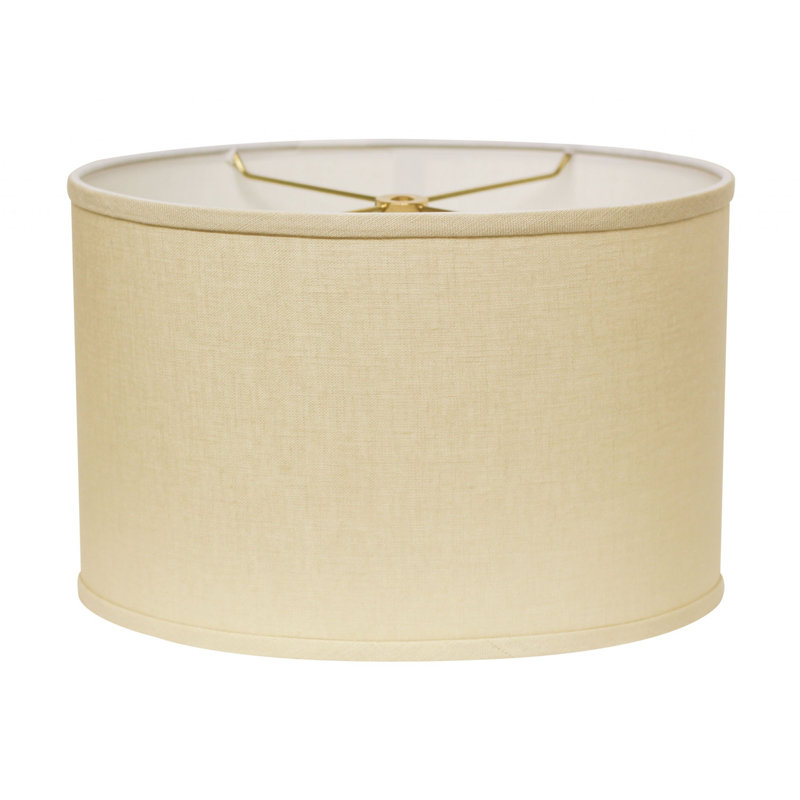 Abat-jour ovale en lin beige, H 10 po x l 16 po x P 10 po