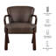 Fauteuil d'appoint rembourré en similicuir Arden espresso-969159937-969159938