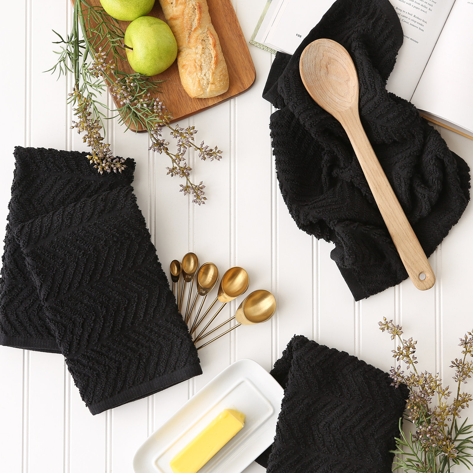 Cotton Dish Cloth Kitchen Towel, Black