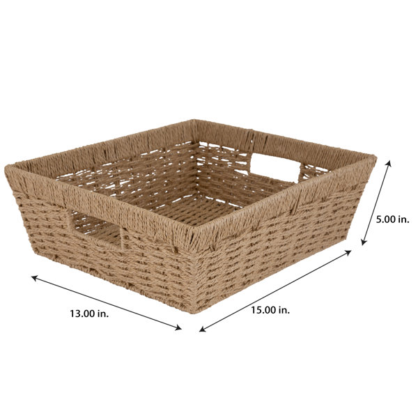 Storage Shelf Organizer Wicker Basket Set Bayou Breeze